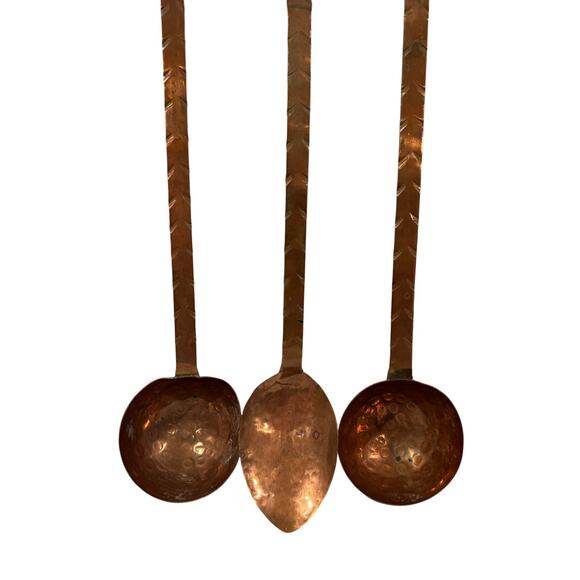 hanging Hammered Copper Cookware Ladles Spoon - Picture 1 of 5